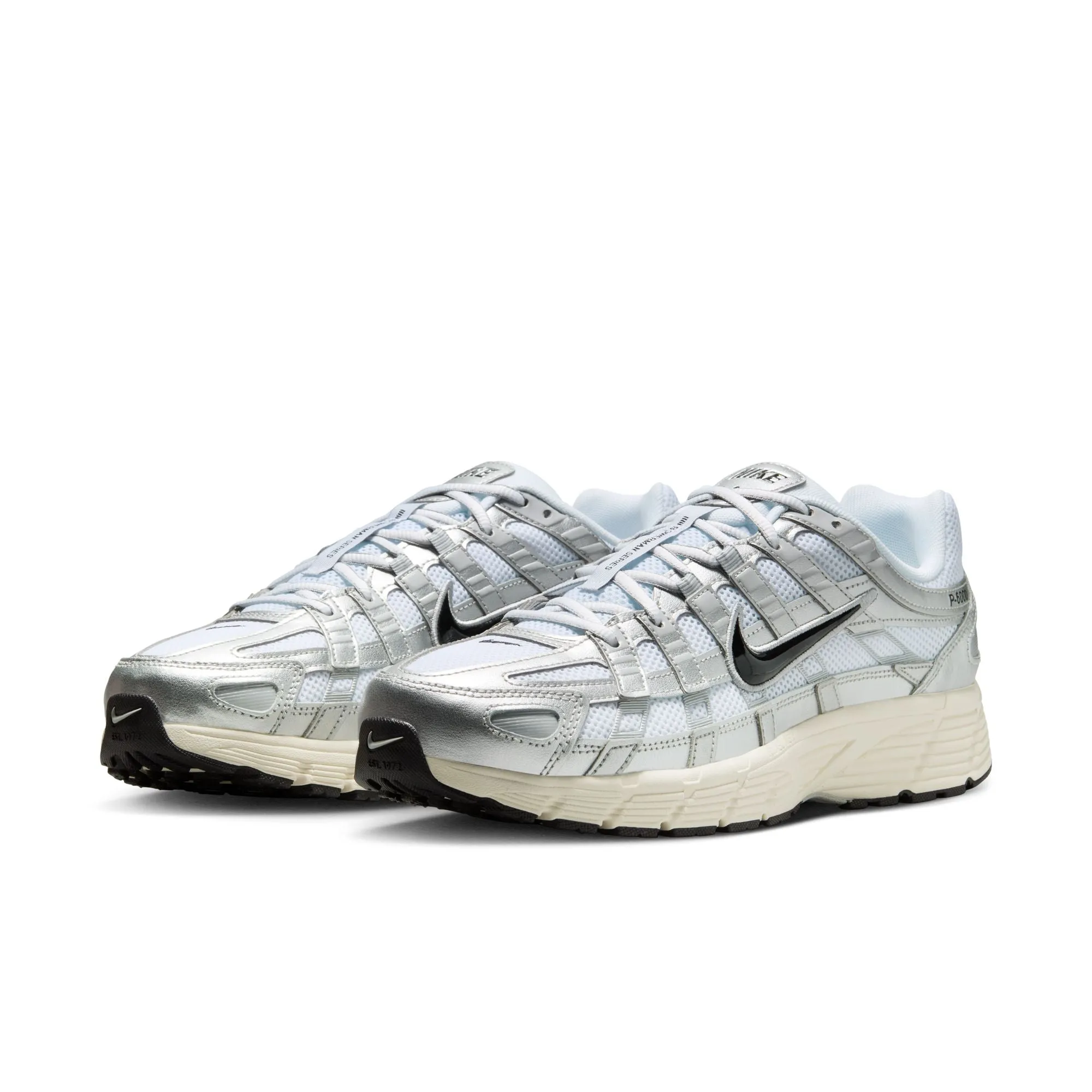 Nike P-6000 White/black-metallic Silver-flt Silver CD6404-105