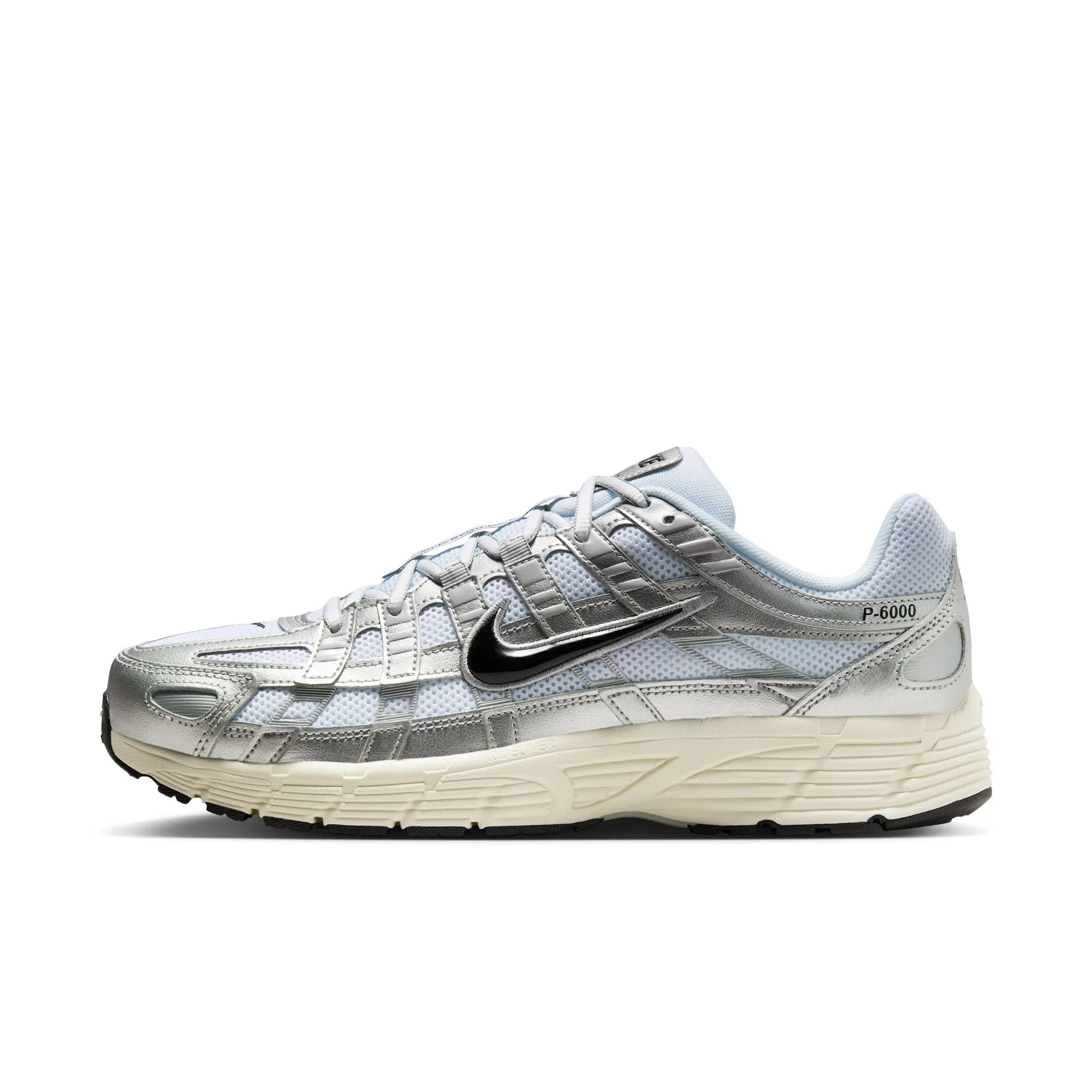Nike P-6000 White/black-metallic Silver-flt Silver CD6404-105