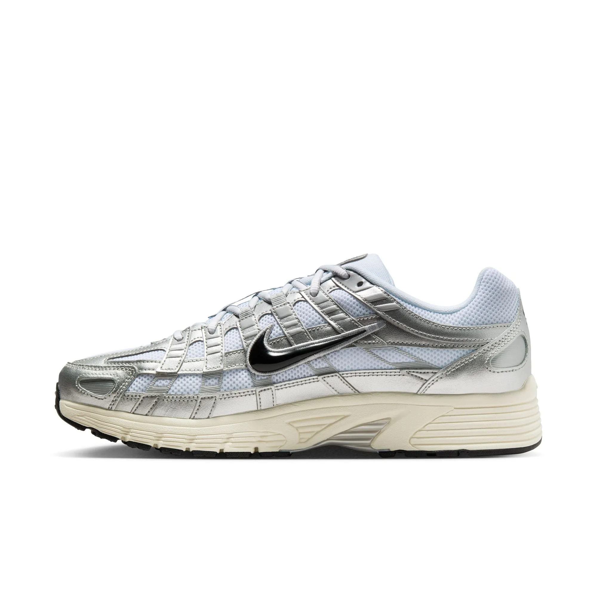 Nike P-6000 White/black-metallic Silver-flt Silver CD6404-105