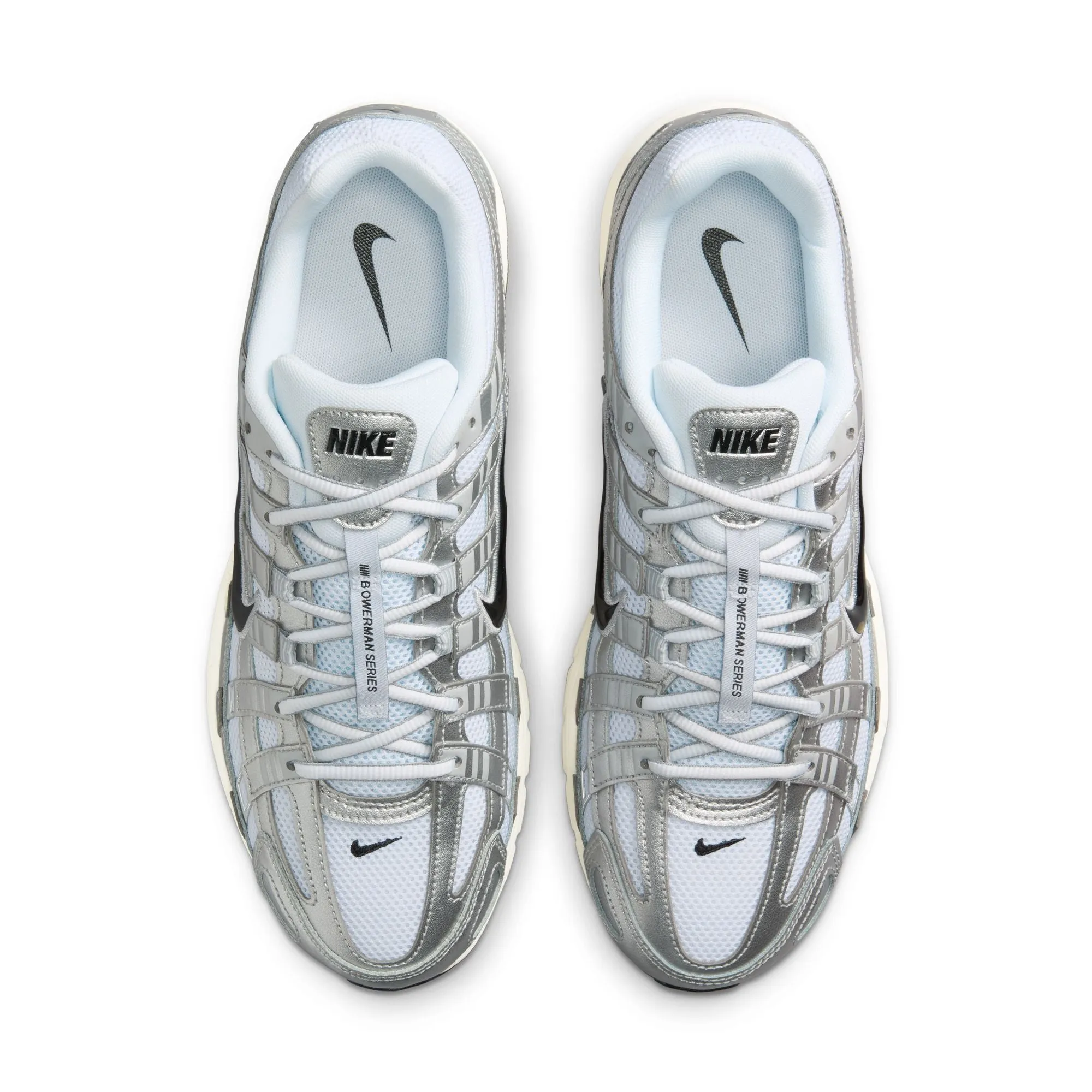 Nike P-6000 White/black-metallic Silver-flt Silver CD6404-105