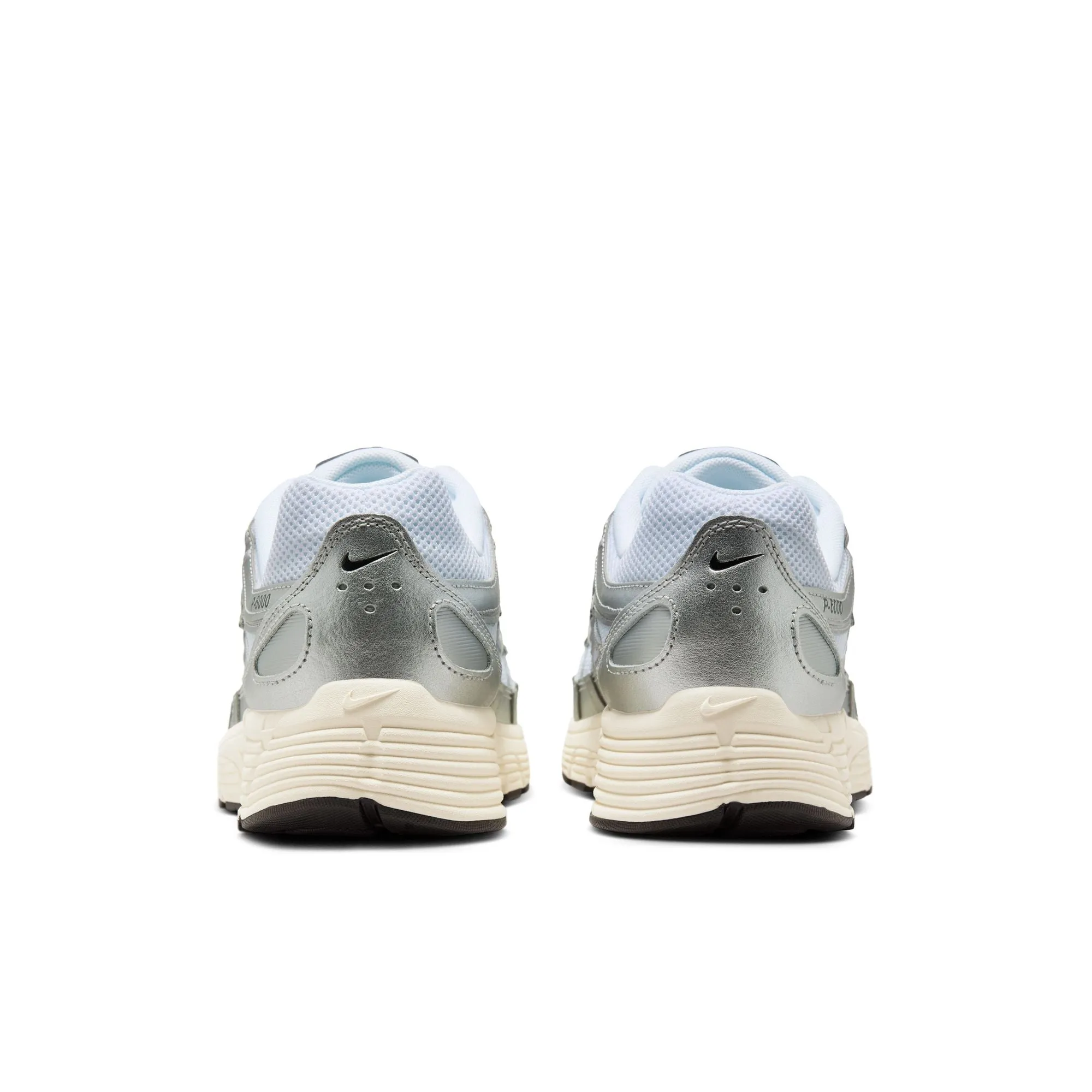 Nike P-6000 White/black-metallic Silver-flt Silver CD6404-105