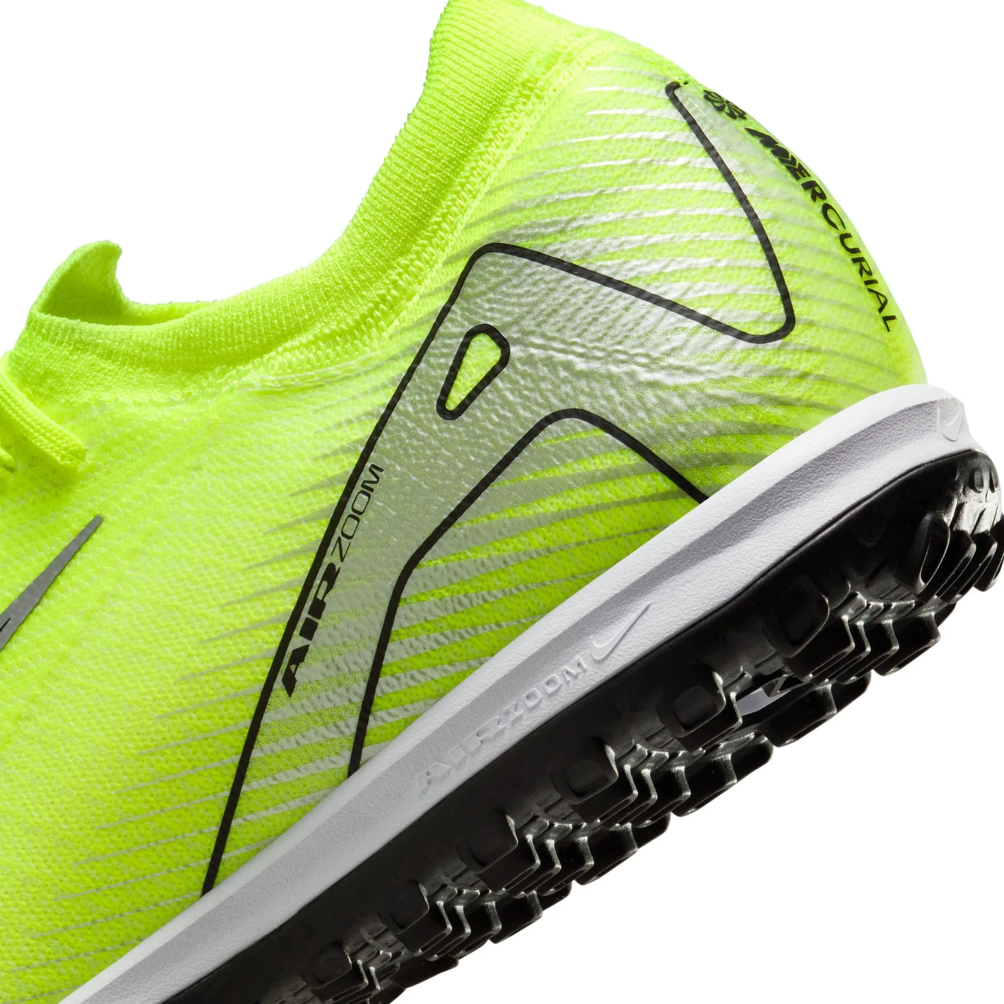 Nike Zoom Mercurial Vapor 15 Pro TF Turf Soccer Shoes - Yellow/ Volt Black