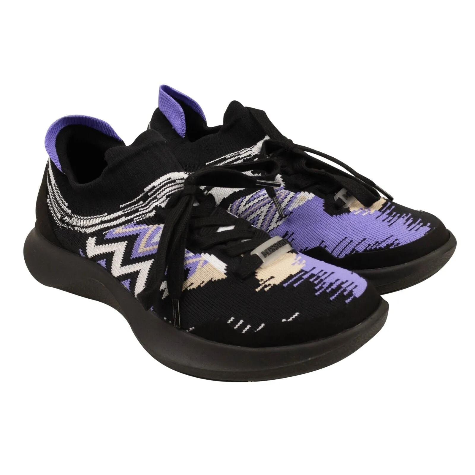 Purple ACBC Fly Knit Chevron Low Top Sneakers