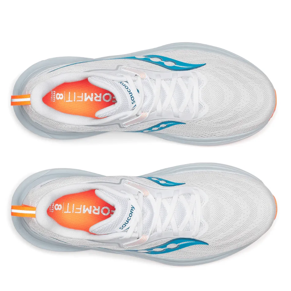 Saucony Men's Tempus 2 Running Shoes in White/Viziblue - Online Exclusive