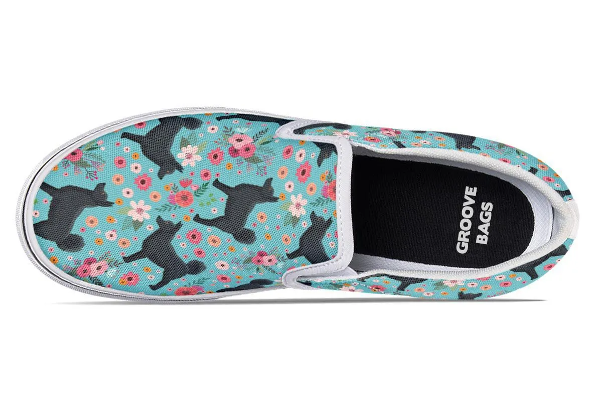Schipperke Flower Slip-On Shoes