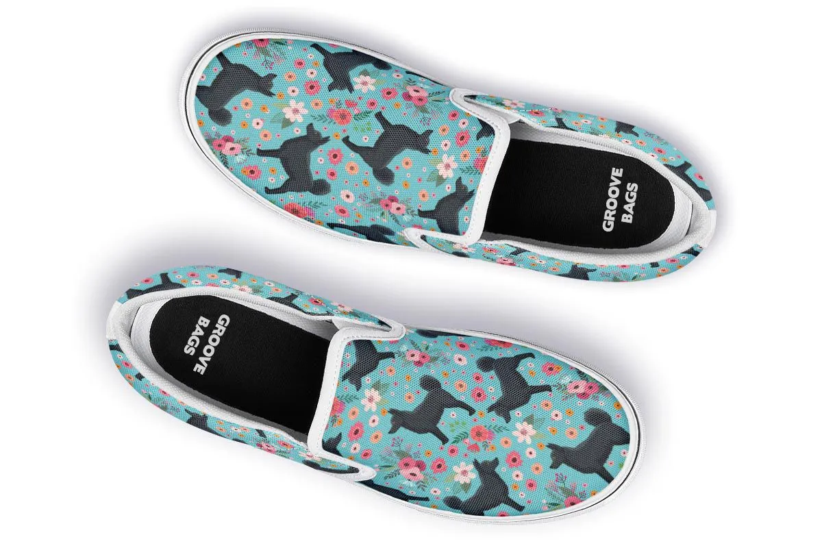 Schipperke Flower Slip-On Shoes