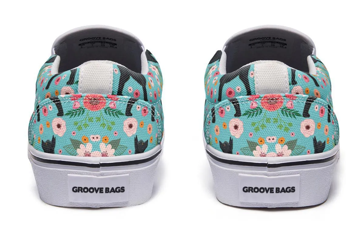 Schipperke Flower Slip-On Shoes
