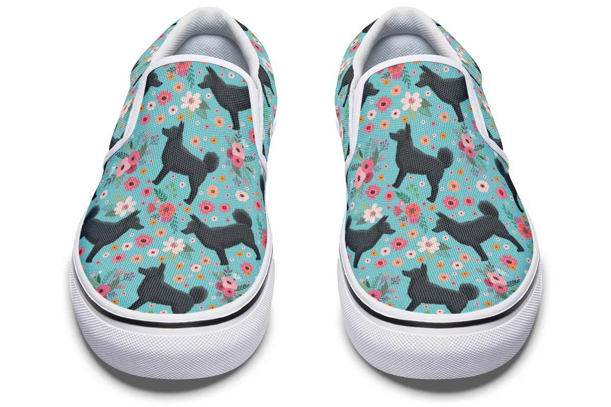 Schipperke Flower Slip-On Shoes