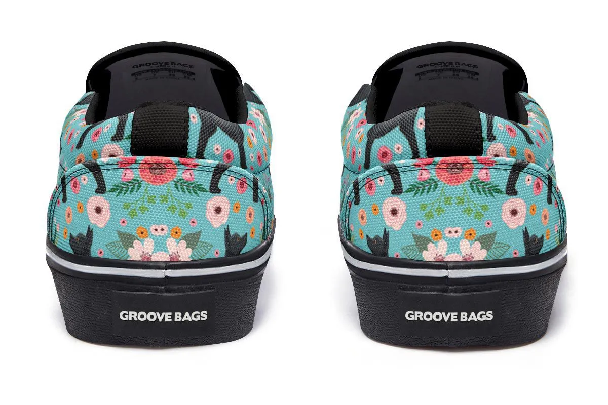 Schipperke Flower Slip-On Shoes