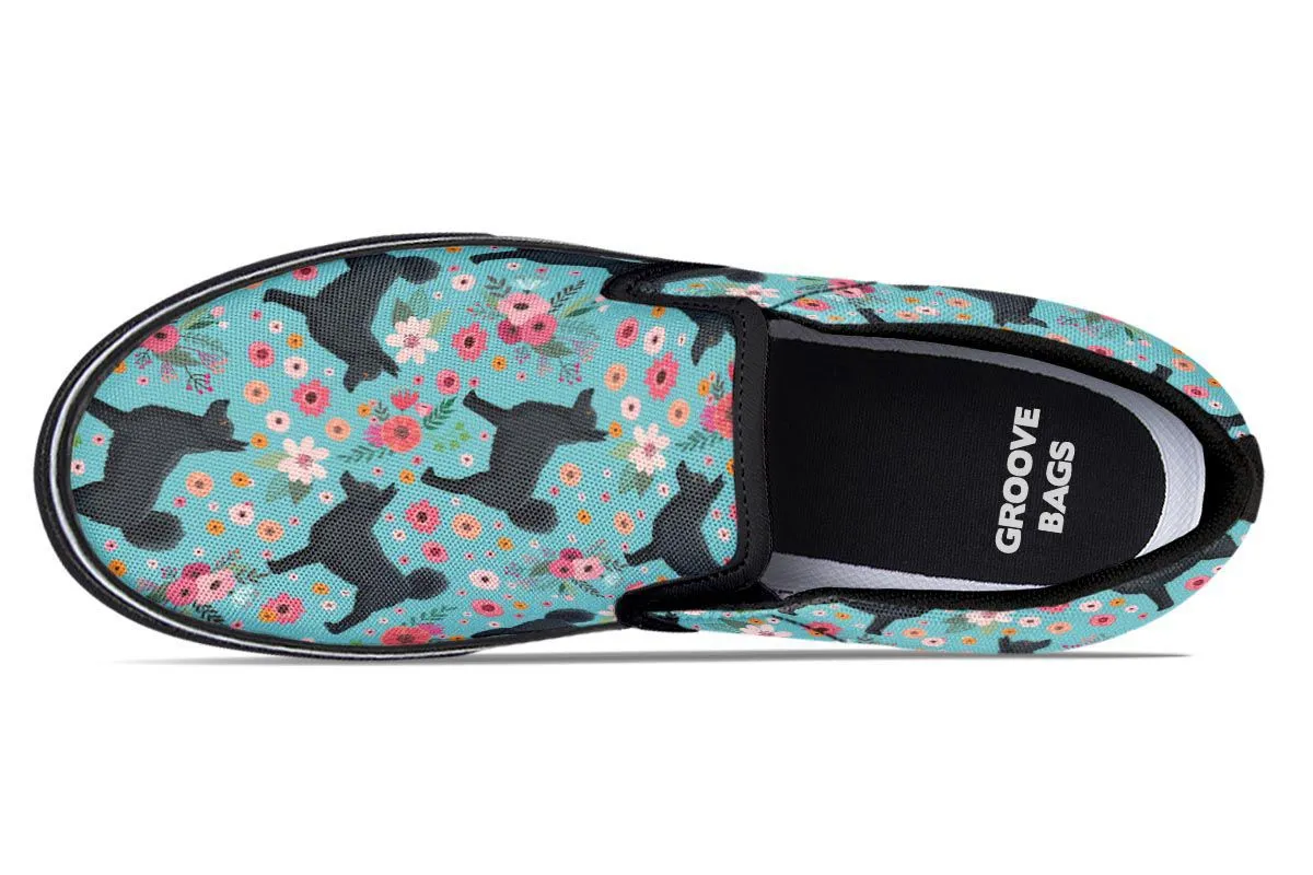 Schipperke Flower Slip-On Shoes