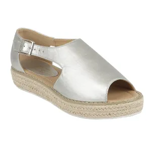 Silver Flat Shoes