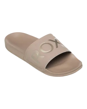 Slippy II Sliders in Taupe