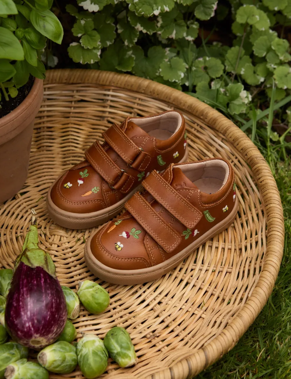 Veggie Low Sneakers - Cognac