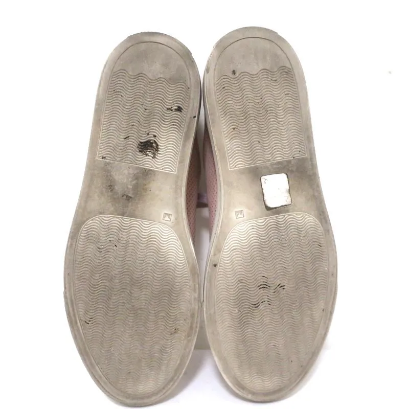 Woman by Common Projects Achilles Low Top Sneakers Pink Perforated Suede Size 38