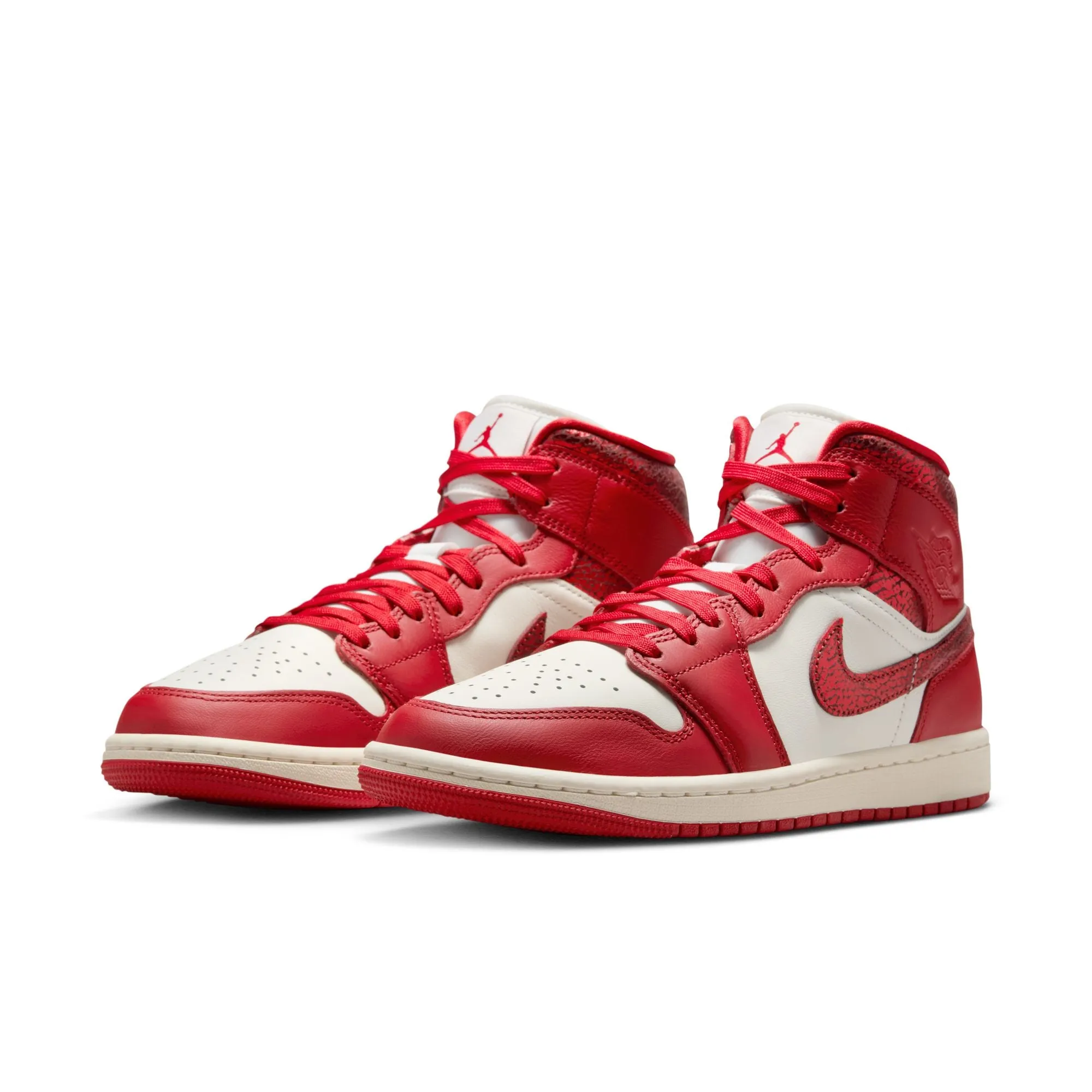 Women's Air Jordan 1 Mid SE Sail/varsity Red-team Red HJ9337-106