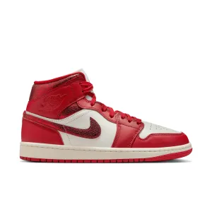 Women's Air Jordan 1 Mid SE Sail/varsity Red-team Red HJ9337-106