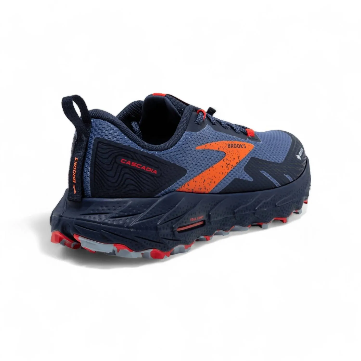 Womens Cascadia 17 Gtx Running Shoes In Navy/bittersweet/peacoat