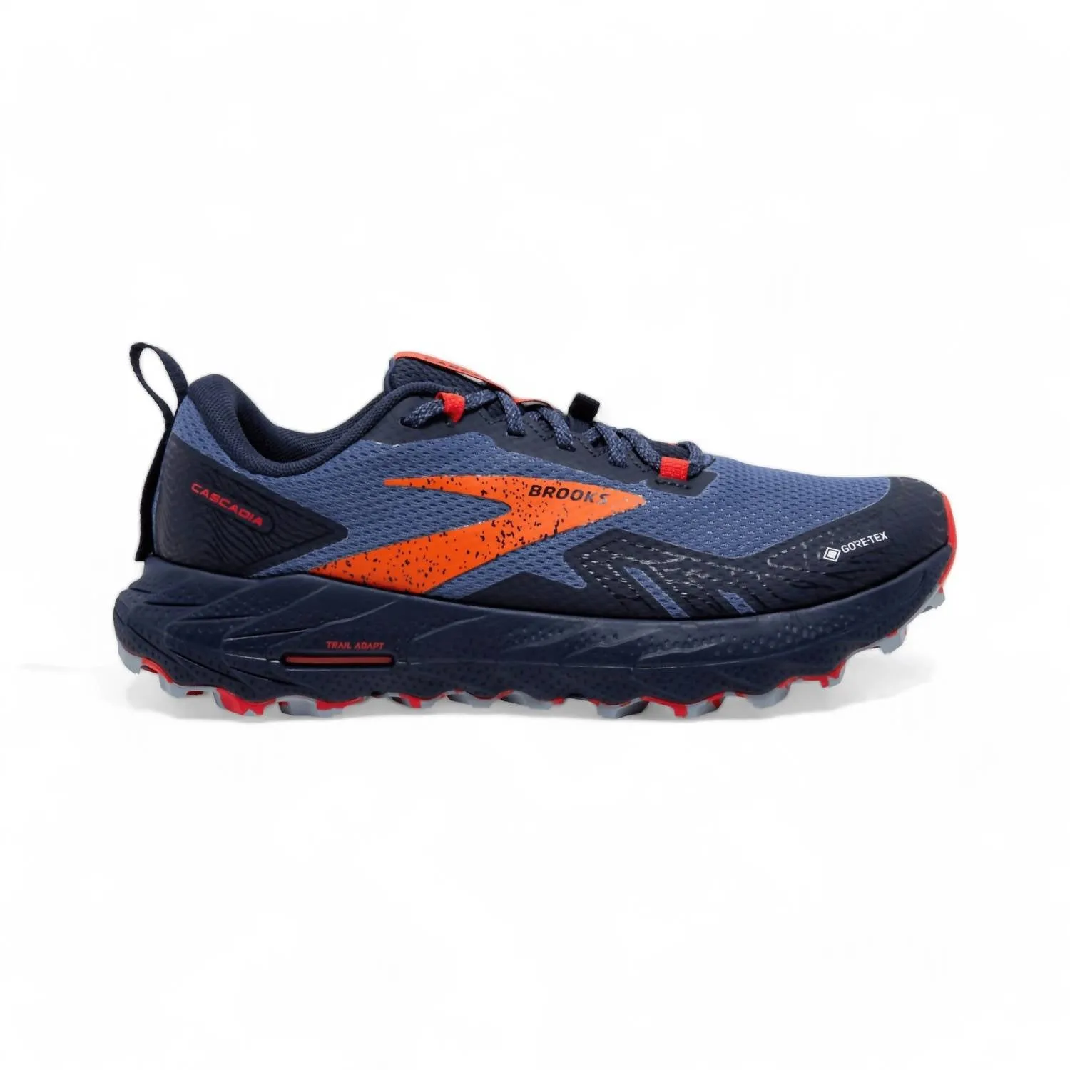 Womens Cascadia 17 Gtx Running Shoes In Navy/bittersweet/peacoat
