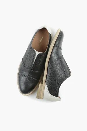 Women's Colorful Cowman Oxford In Ivory/black