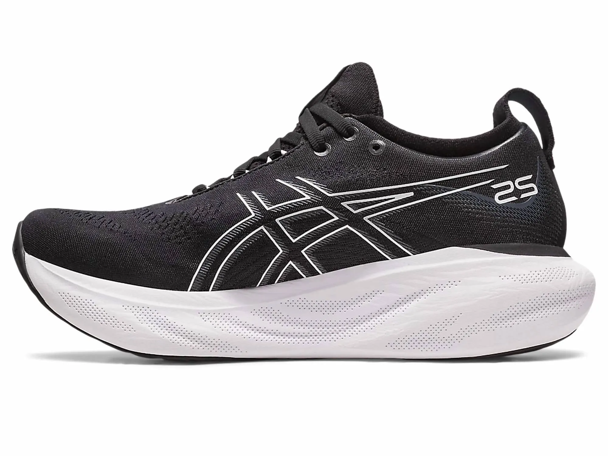 Women’S Gel-Nimbus 25 Running Shoes In Black/pure Silver