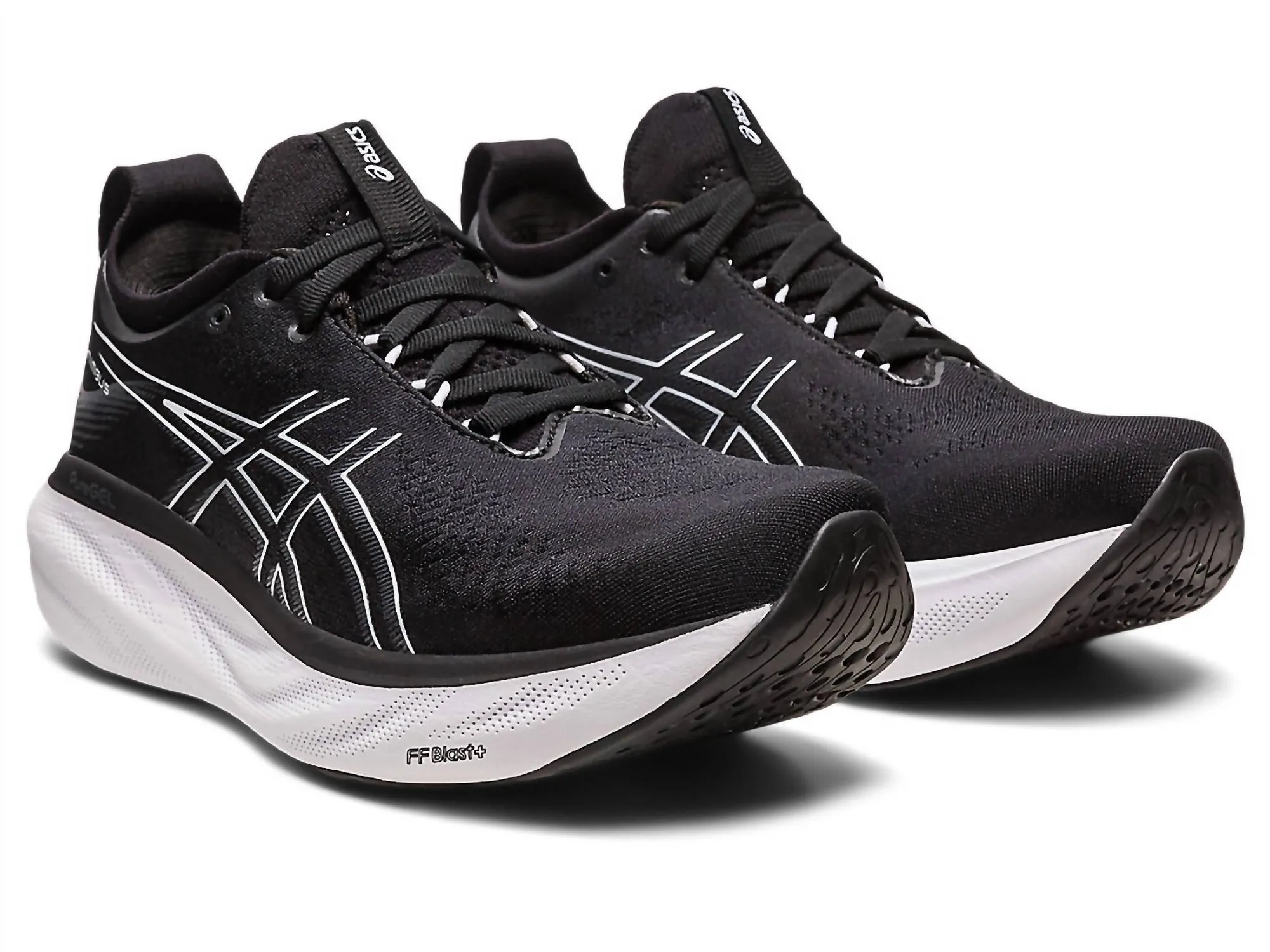 Women’S Gel-Nimbus 25 Running Shoes In Black/pure Silver