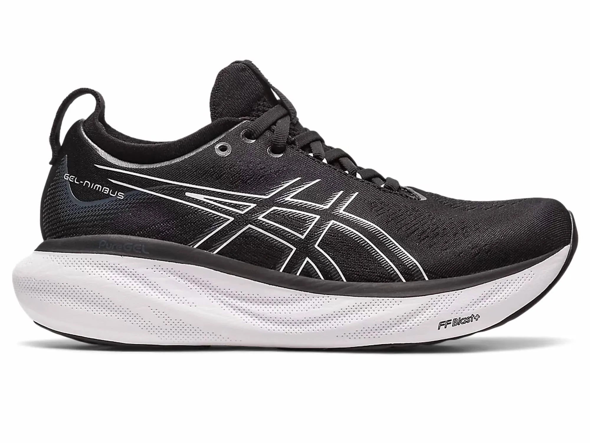 Women’S Gel-Nimbus 25 Running Shoes In Black/pure Silver