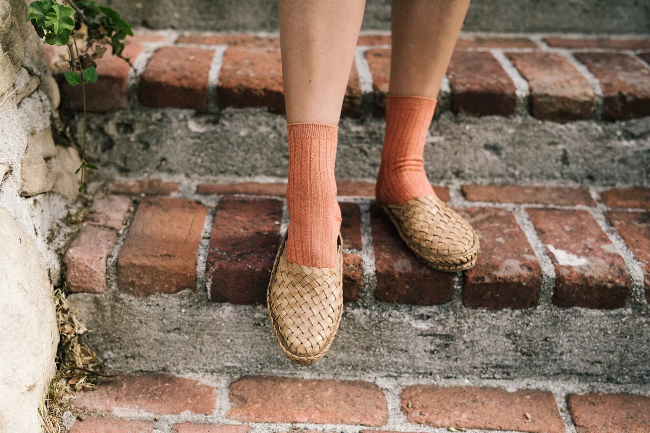 Woven Slide in Honey   No Stripes